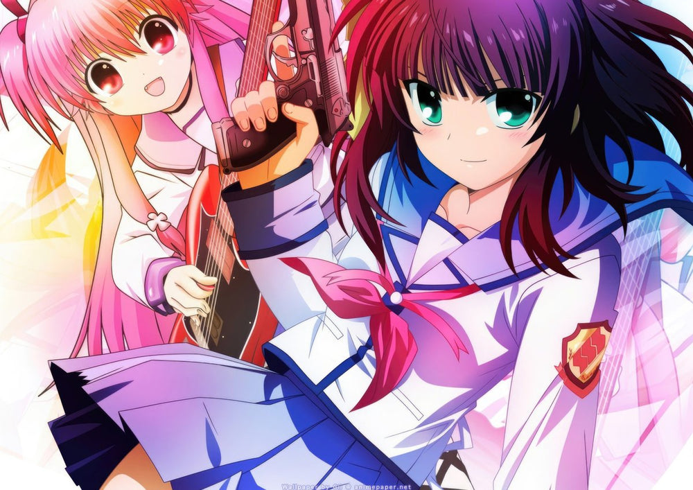 Tableau Angel Beats Filles Armees Sourire