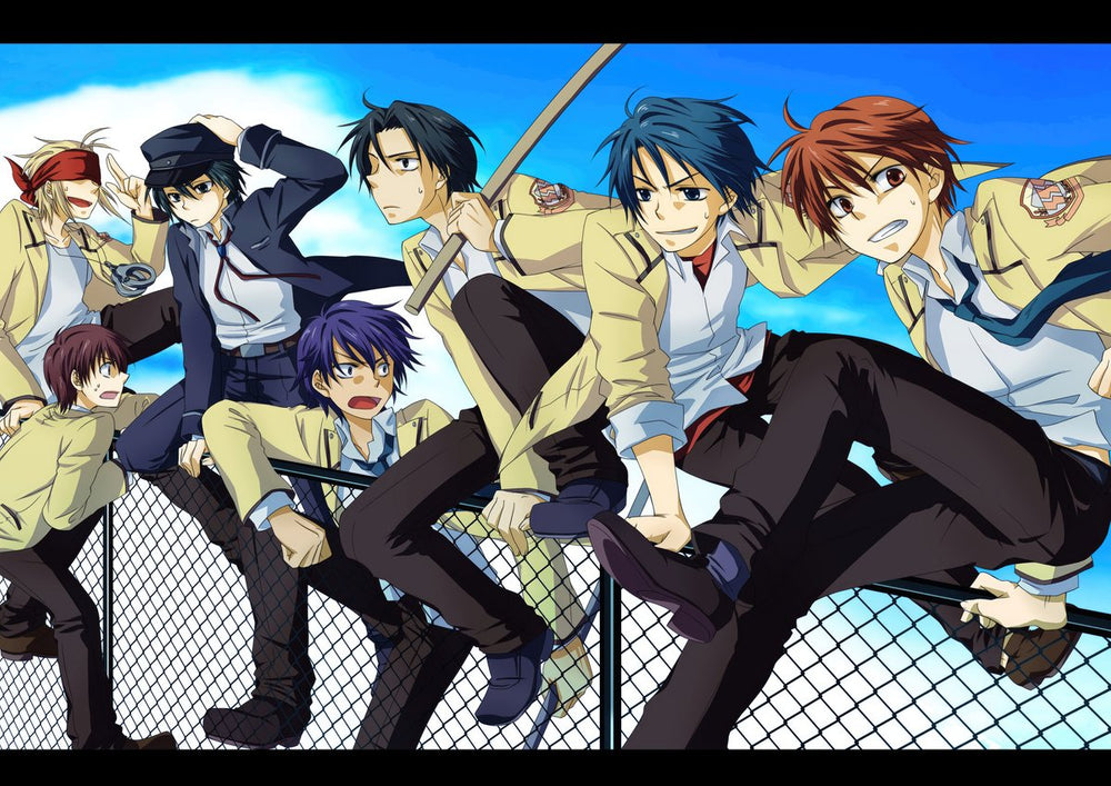 tableau-angel-beats-groupe-sur-grillage_1 base_image none