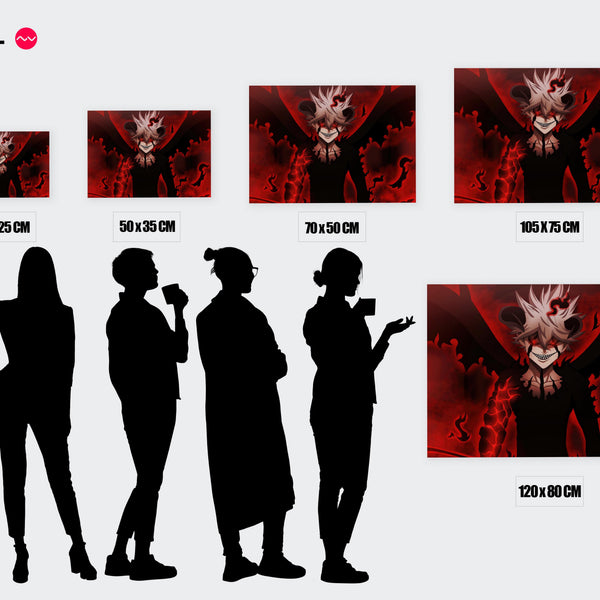 Tableau Black Clover Demon Au Rire — Toile sur châssis
