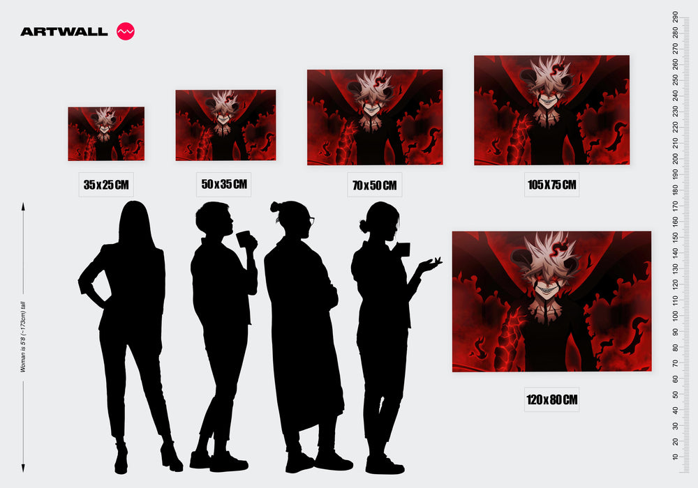 Tableau Black Clover Demon Au Rire