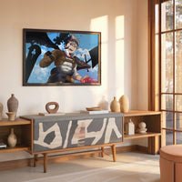 Tableau Black Clover Guerrier Determine Volant