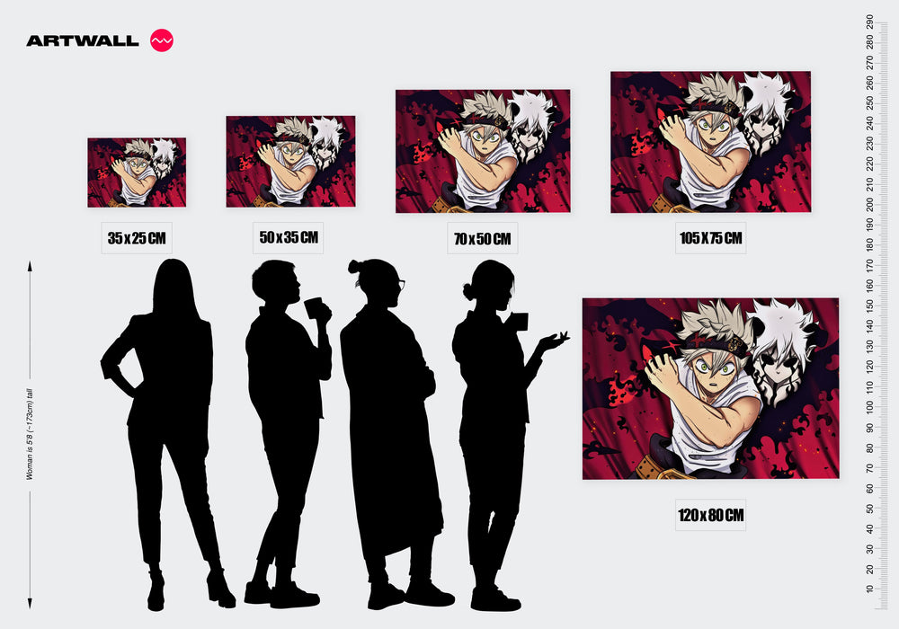 Tableau Black Clover Guerrier Et Ombre