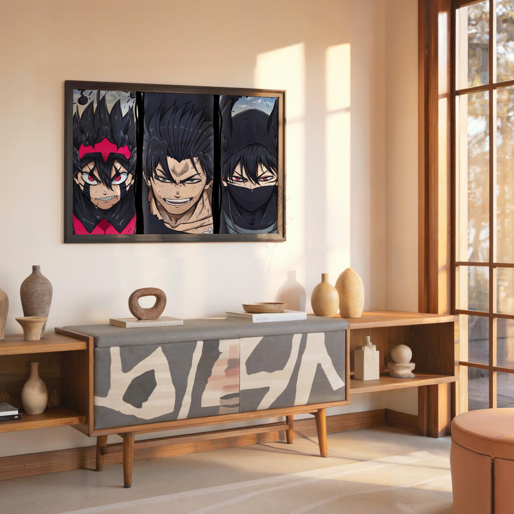 Tableau Black Clover Personnages Determines Confrontation