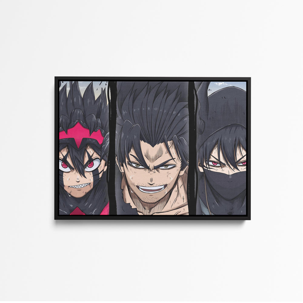 Tableau Black Clover Personnages Determines Confrontation