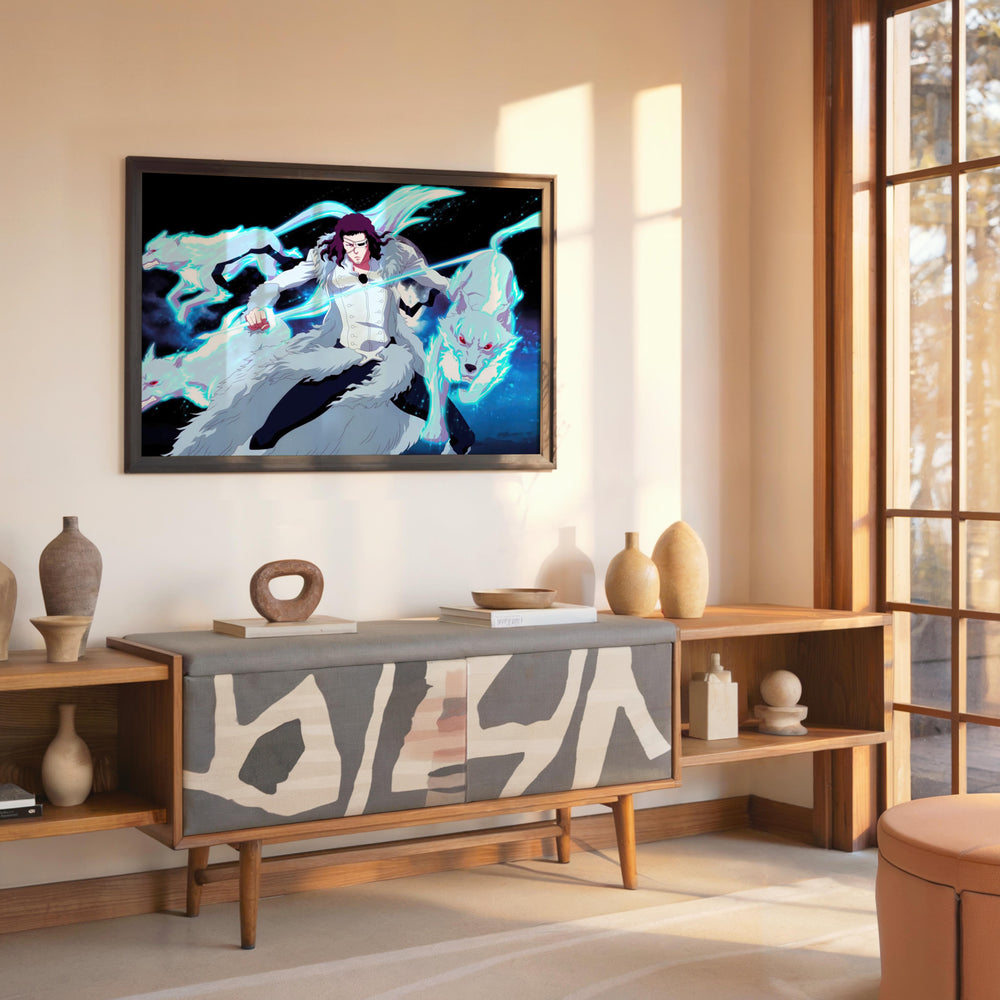Tableau Bleach Guerrier Avec Loups