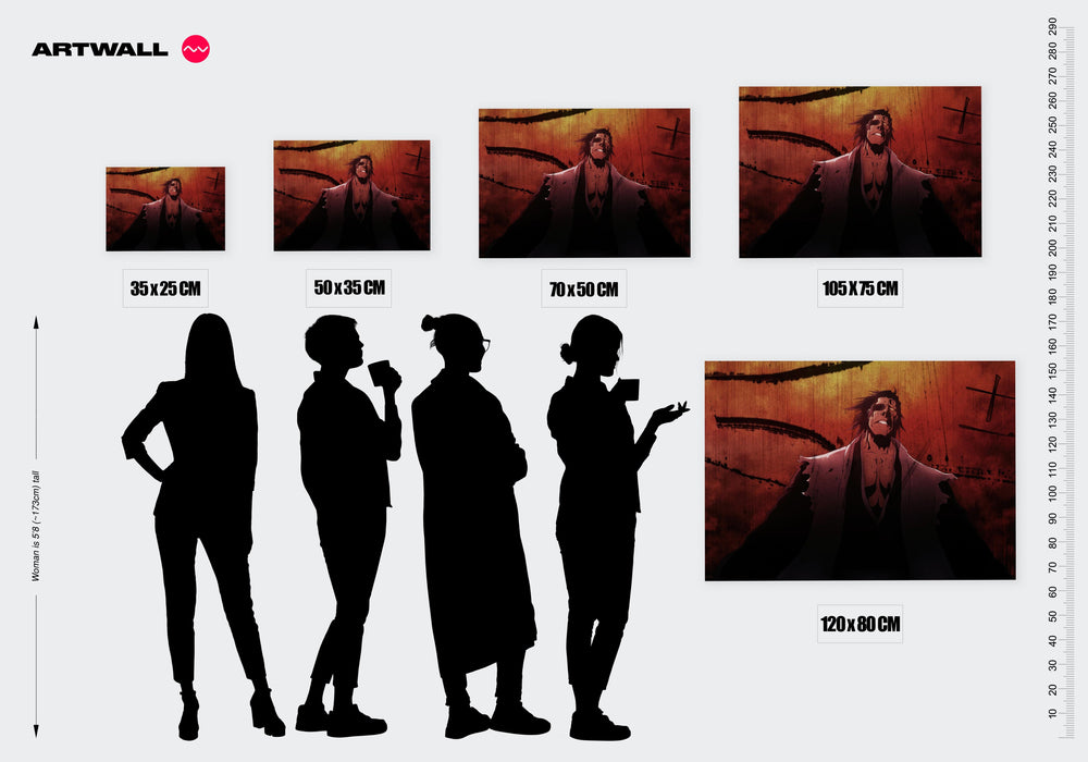 Tableau Bleach Guerrier Determine Sombre