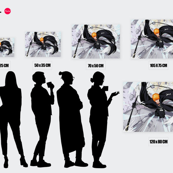 Tableau Bleach Guerrier En Vol — Toile sur châssis