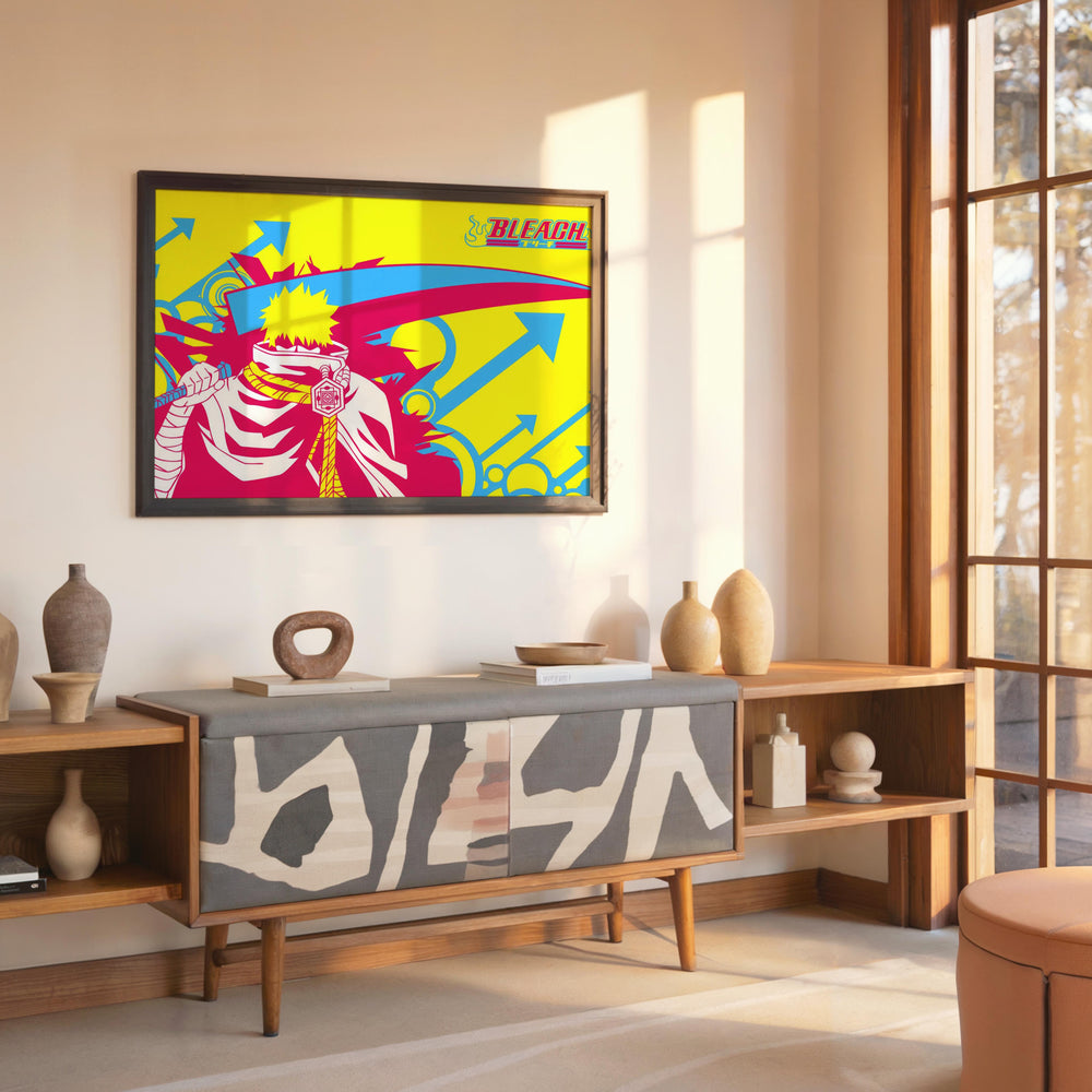 Tableau Bleach Guerrier Energique Flamboyant