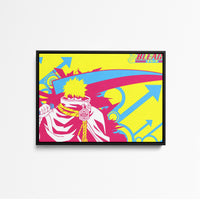 Tableau Bleach Guerrier Energique Flamboyant