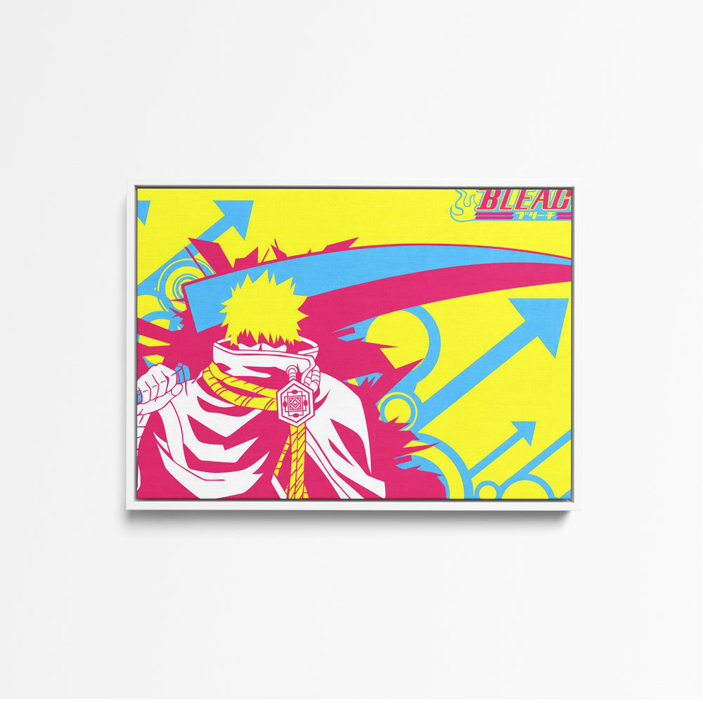 Tableau Bleach Guerrier Energique Flamboyant