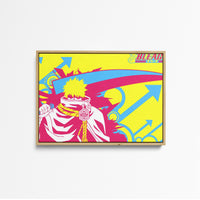 Tableau Bleach Guerrier Energique Flamboyant