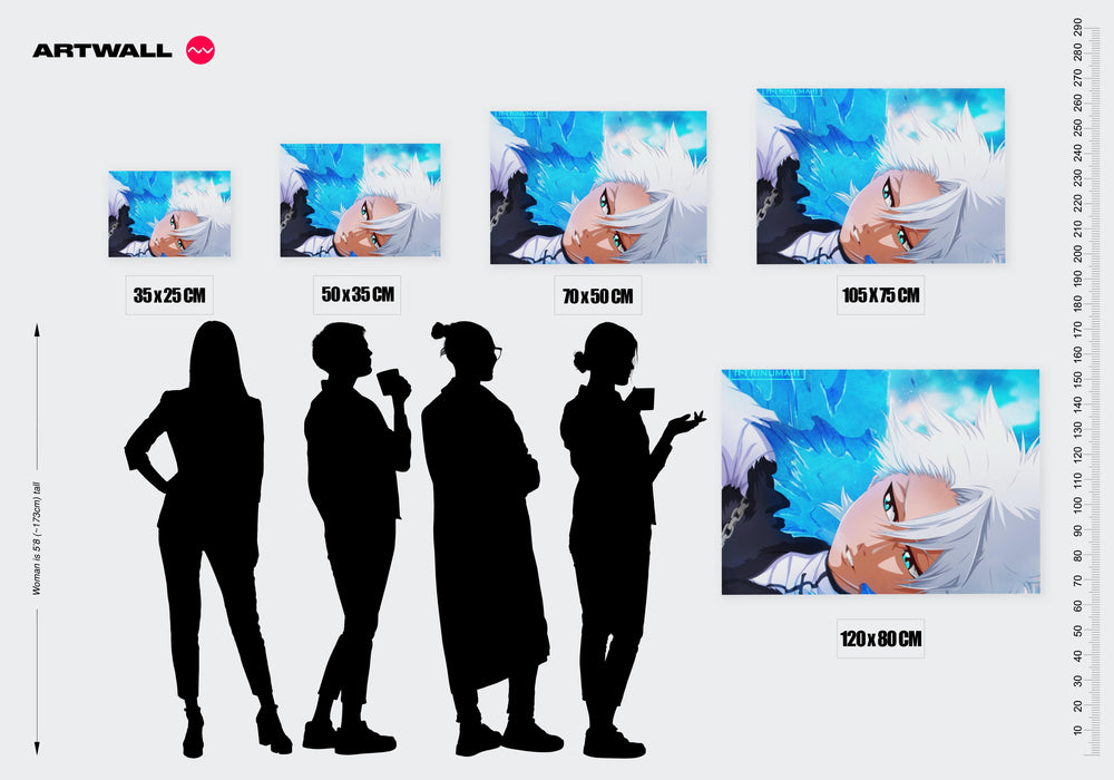 Tableau Bleach Guerrier Gele Celeste