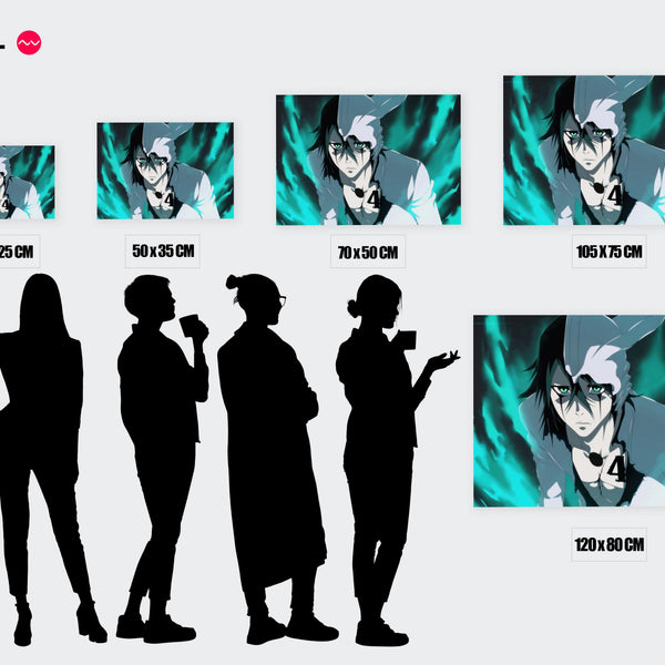 Tableau Bleach Guerrier Masque Lumineux — Toile sur châssis