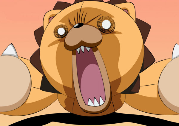 Tableau Bleach Lion Enrage Rugissant