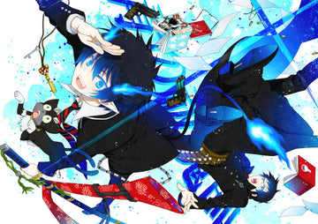 Tableau Blue Exorcist Chute Magique Bleue