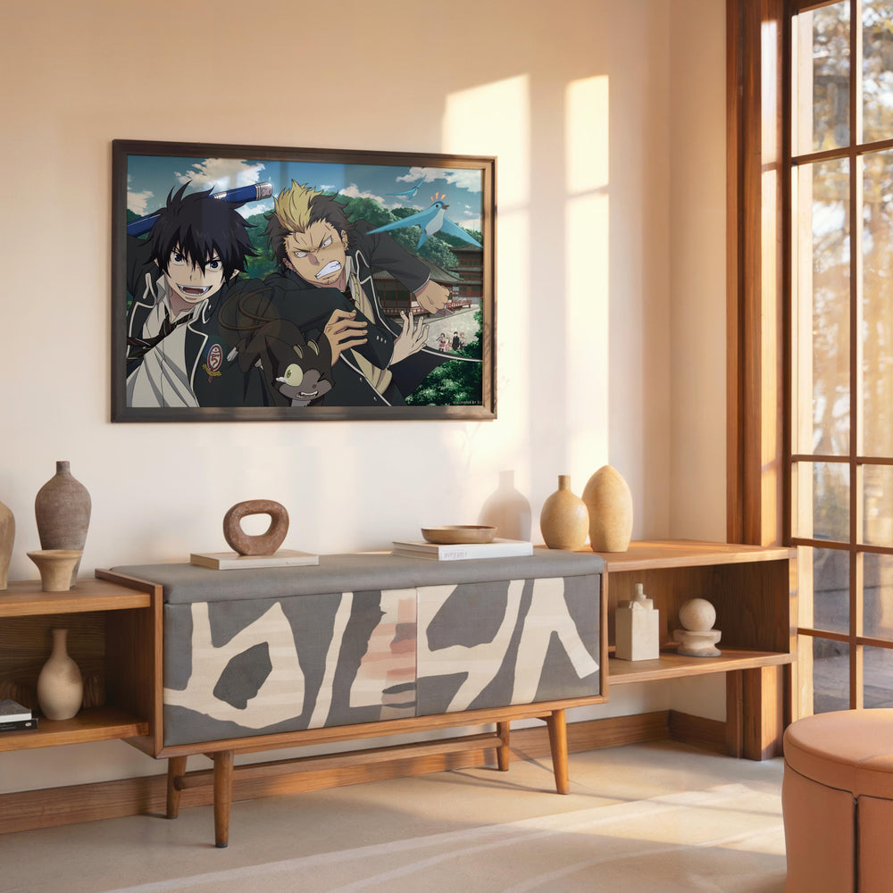 Tableau Blue Exorcist Combat Scolaire Magique