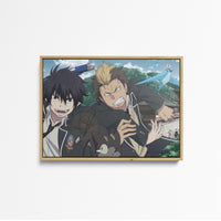 Tableau Blue Exorcist Combat Scolaire Magique