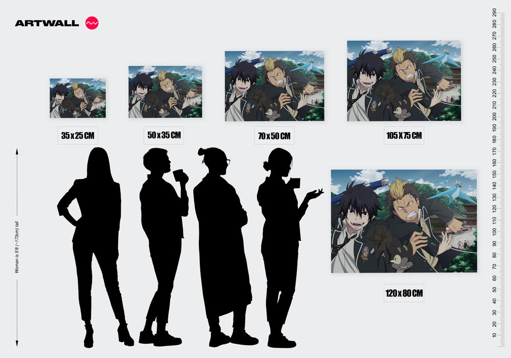 Tableau Blue Exorcist Combat Scolaire Magique