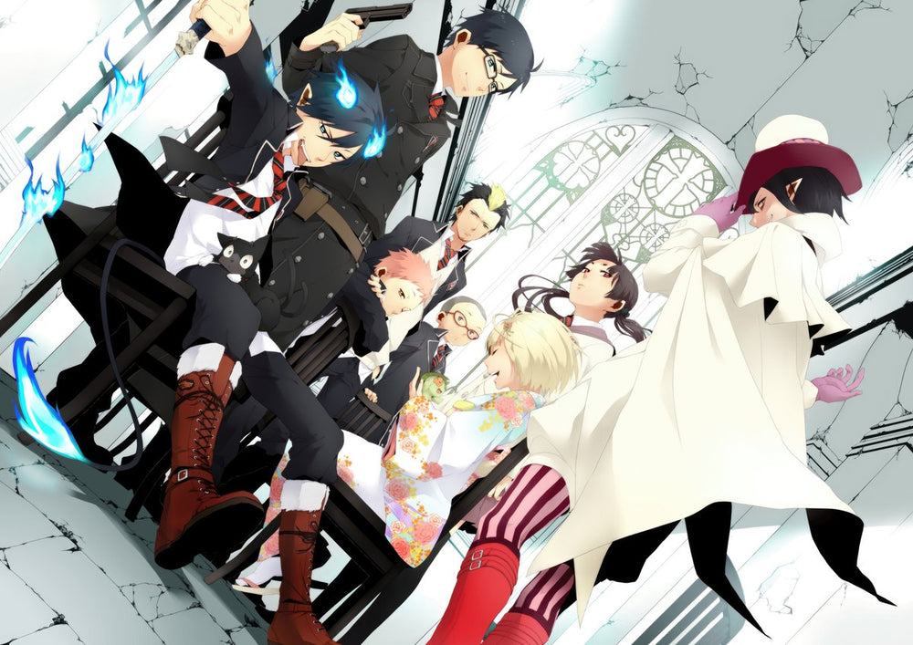 Tableau Blue Exorcist Confrontation Salle Brisee