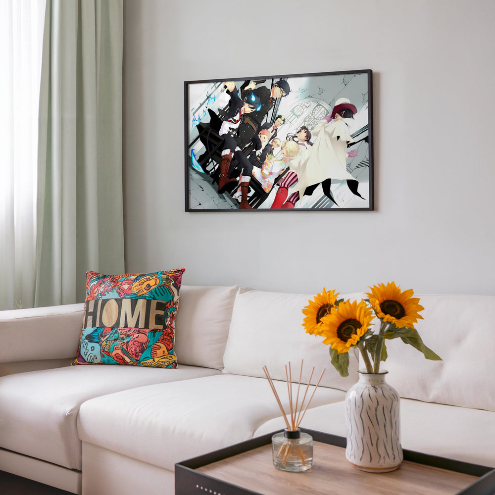 Tableau Blue Exorcist Confrontation Salle Brisee