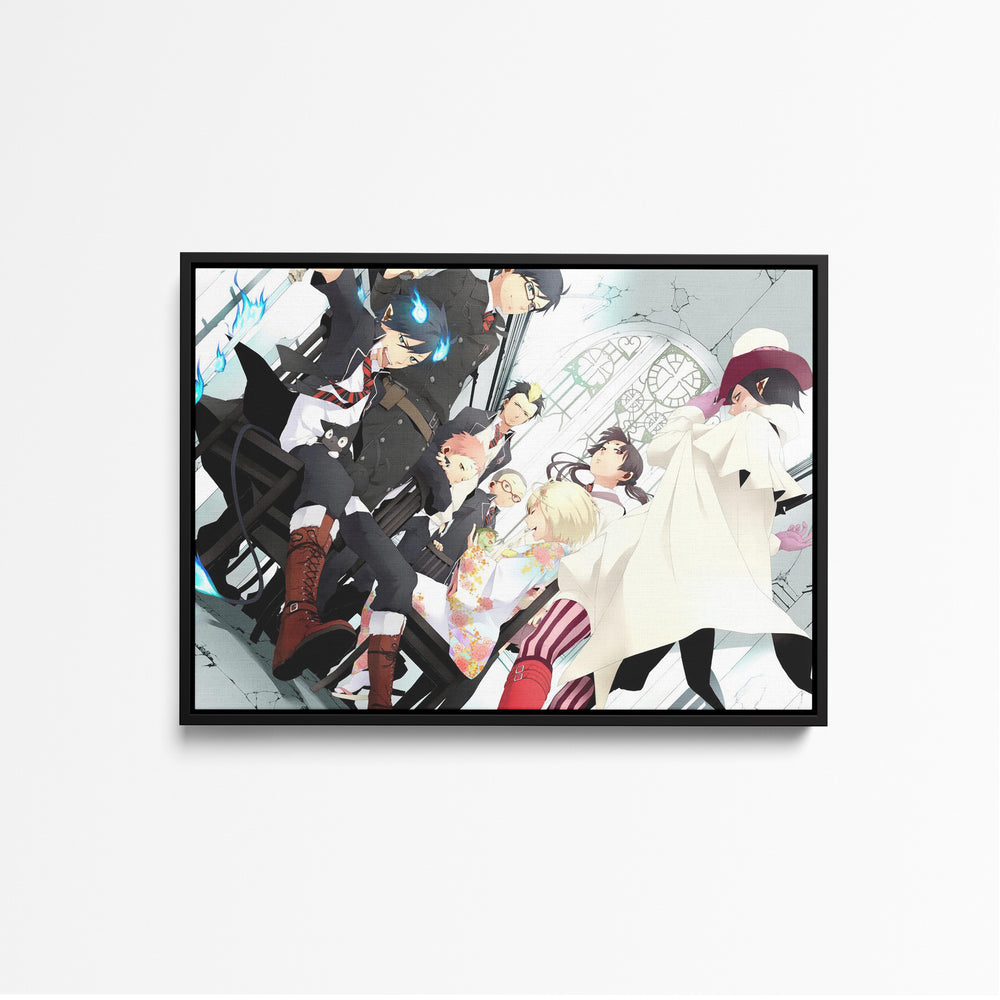 Tableau Blue Exorcist Confrontation Salle Brisee