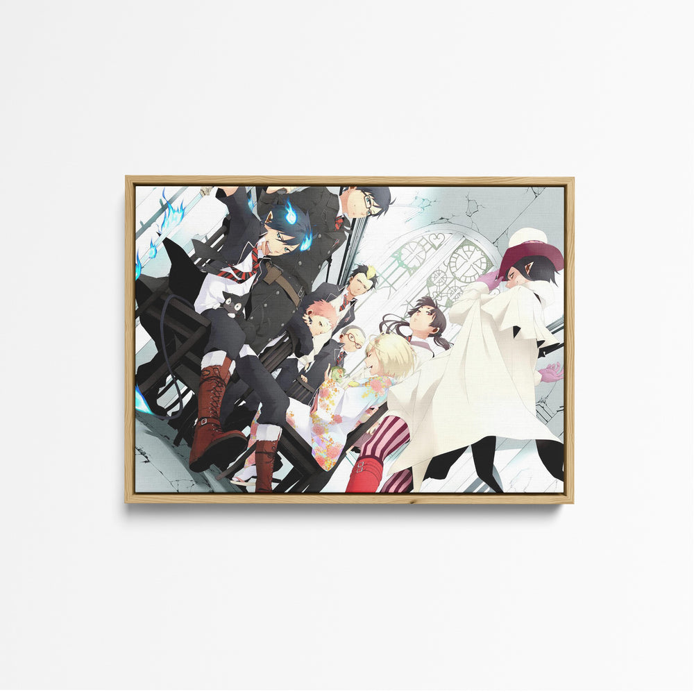 Tableau Blue Exorcist Confrontation Salle Brisee