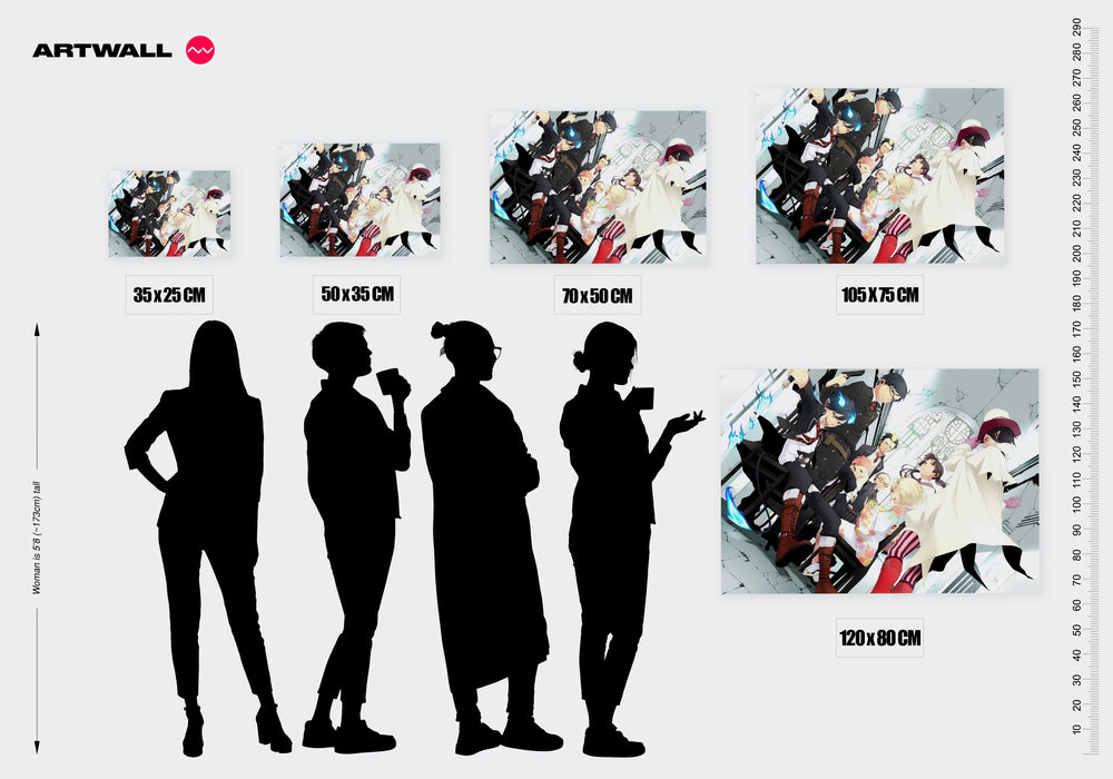 Tableau Blue Exorcist Confrontation Salle Brisee