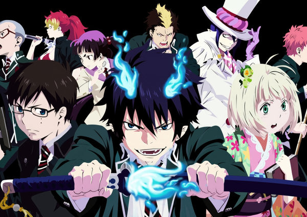 Tableau Blue Exorcist Epee Flamboyante Demoniaque