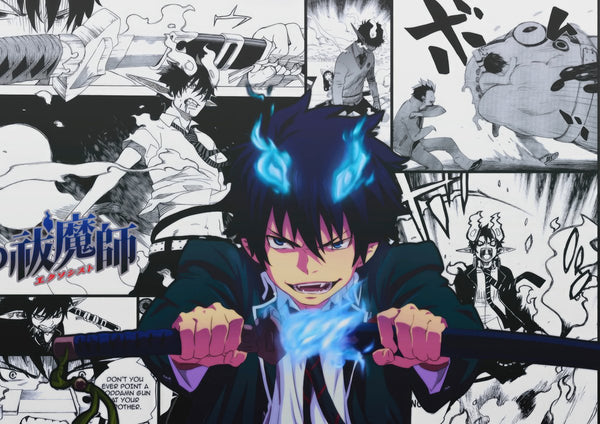 Tableau Blue Exorcist Epee Flamme Bleue