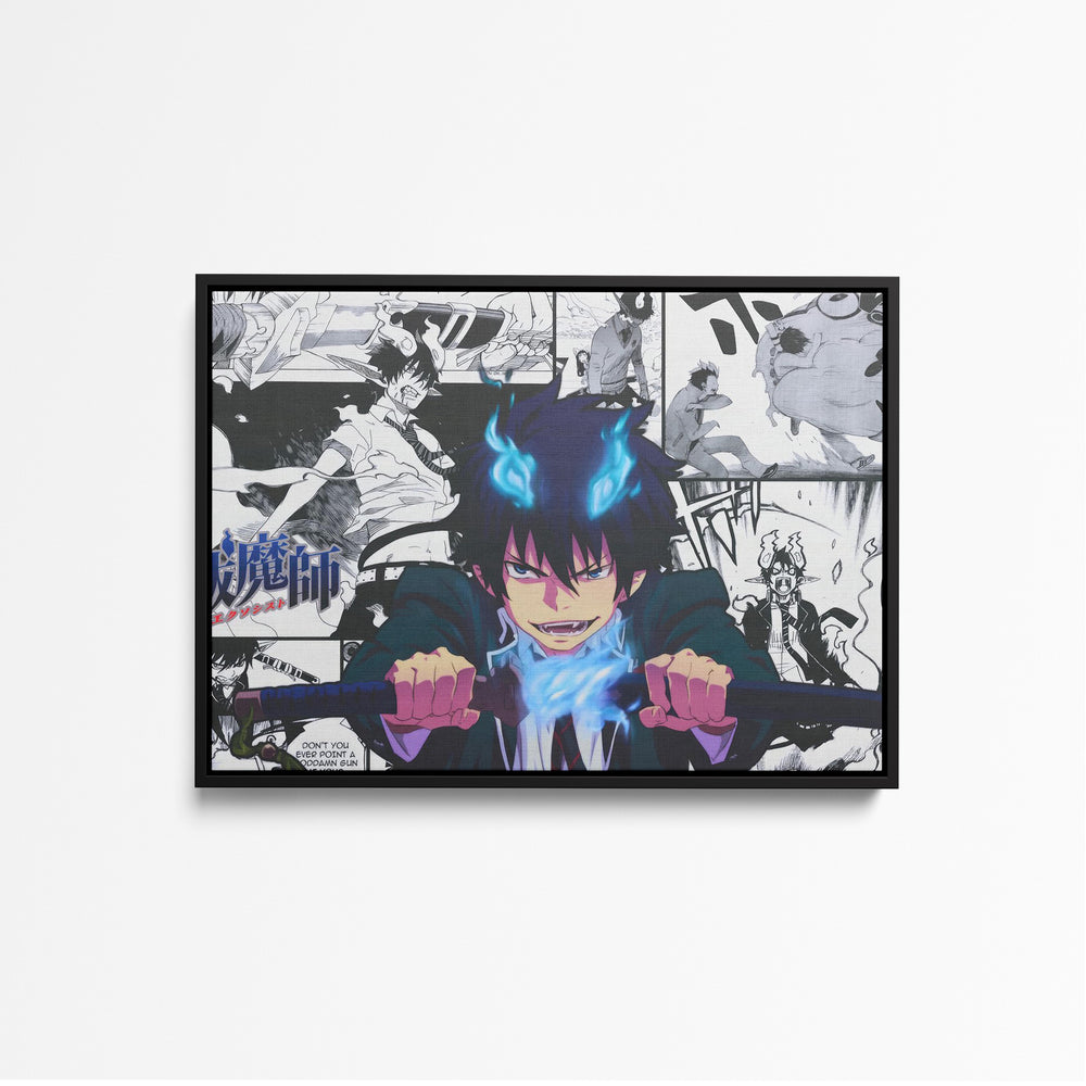 Tableau Blue Exorcist Epee Flamme Bleue