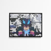 Tableau Blue Exorcist Epee Flamme Bleue