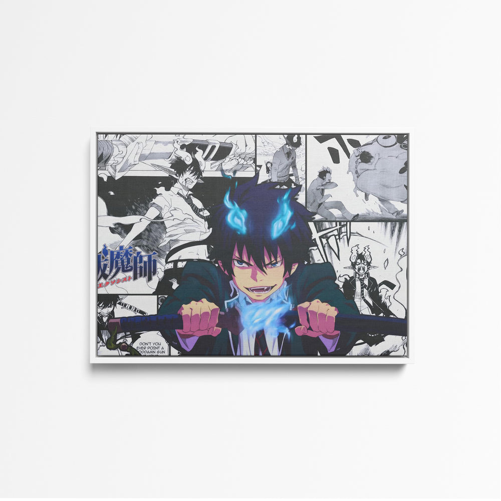 Tableau Blue Exorcist Epee Flamme Bleue
