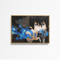 Tableau Blue Exorcist Epee Flammes Bleues