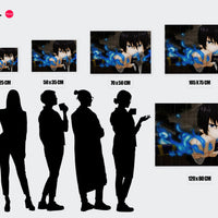 Tableau Blue Exorcist Epee Flammes Bleues
