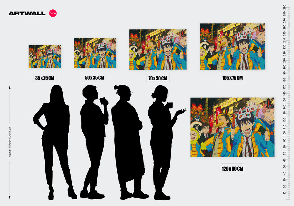 Tableau Blue Exorcist Festival Enjoue Masque