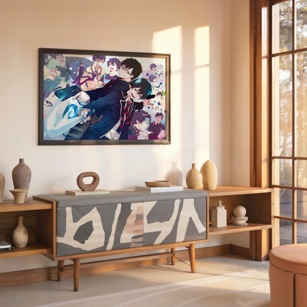 Tableau Blue Exorcist Freres Demoniaques Combattants