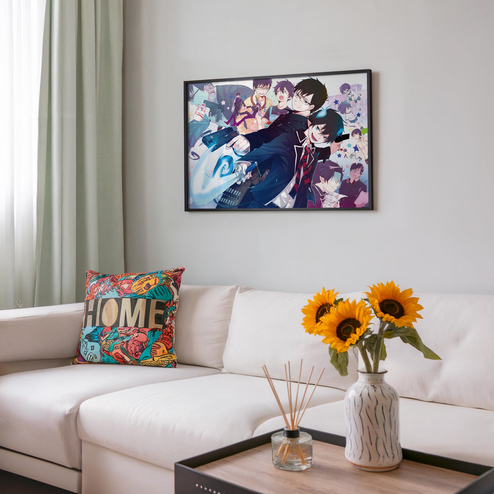 Tableau Blue Exorcist Freres Demoniaques Combattants