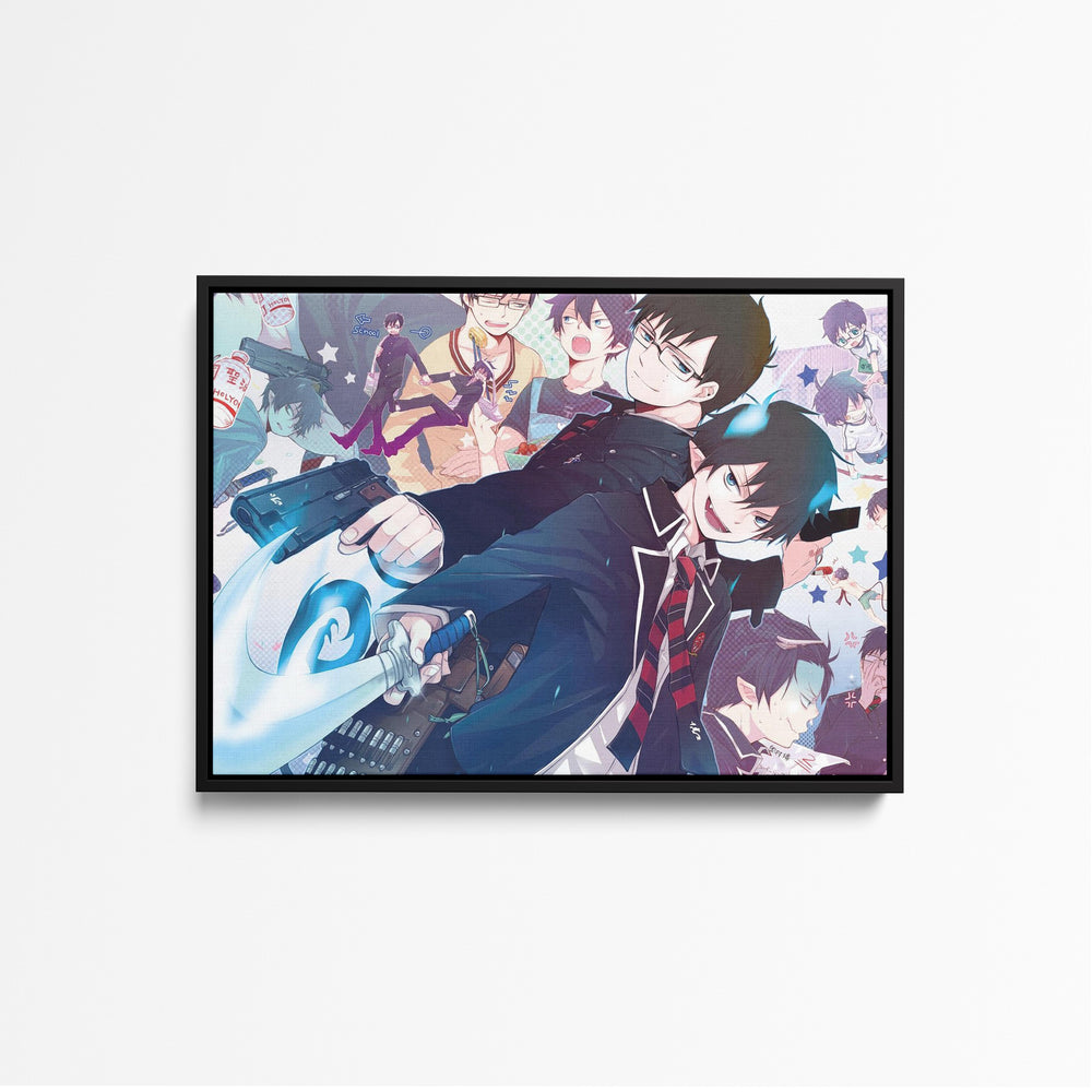 Tableau Blue Exorcist Freres Demoniaques Combattants