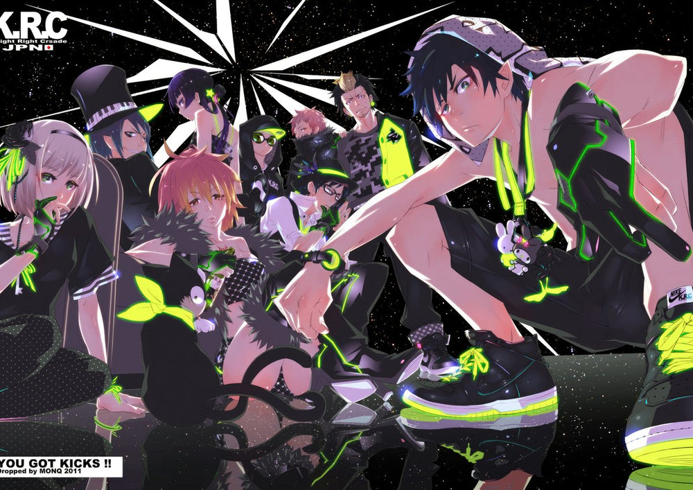 Tableau Blue Exorcist Jeunes Equipiers Neon