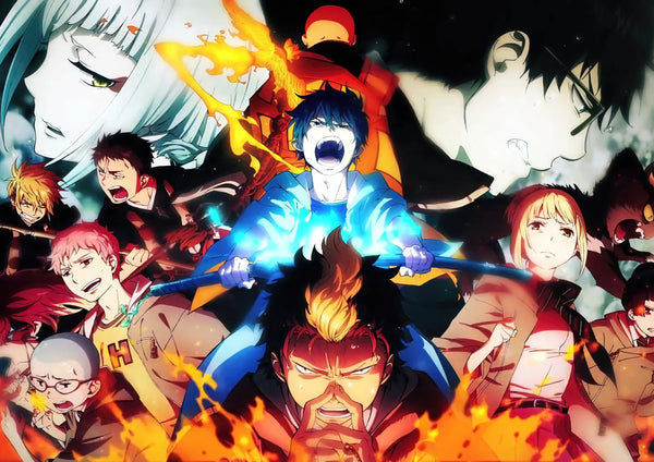 Tableau Blue Exorcist Personnages Energises Combattant