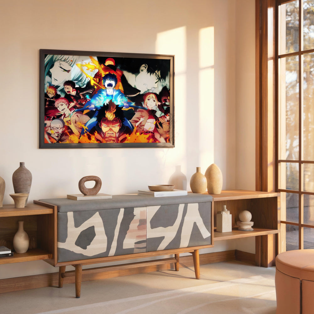 Tableau Blue Exorcist Personnages Energises Combattant