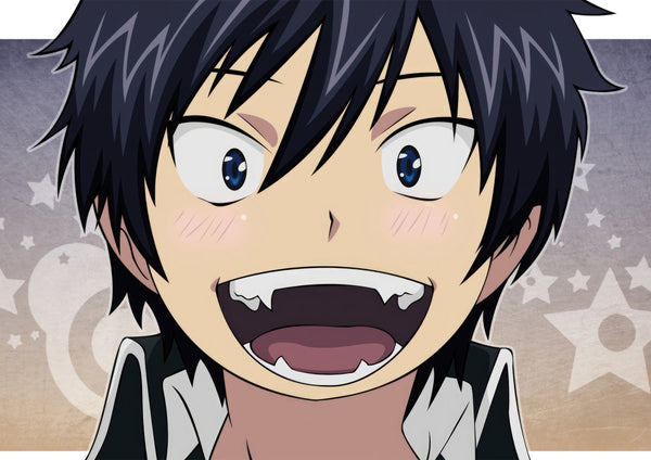 Tableau Blue Exorcist Sourire Enthousiaste Etoile