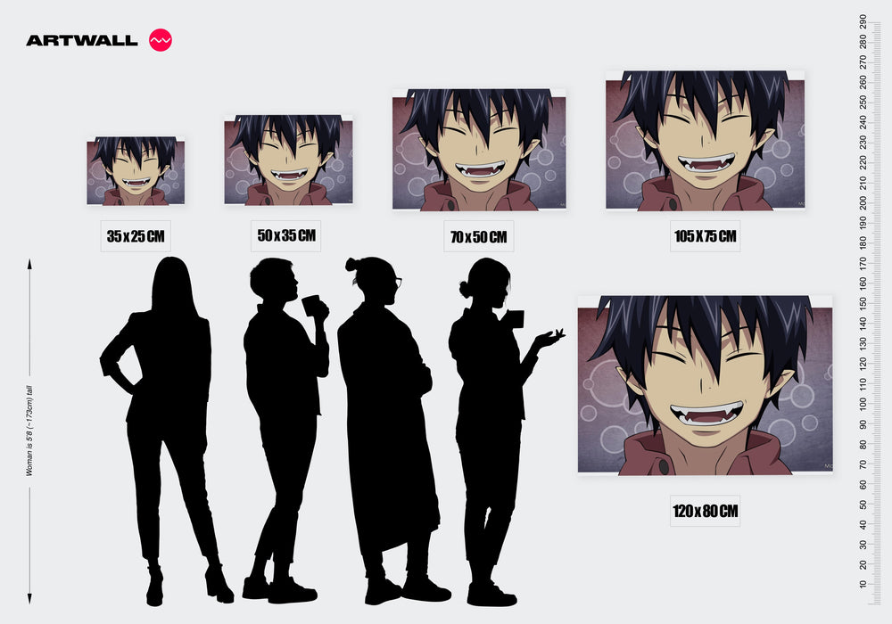 Tableau Blue Exorcist Sourire Vampirique