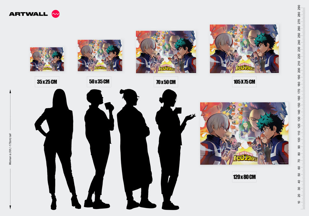 Tableau Boku No Hero Affrontement Des Heros
