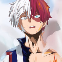 Tableau Boku No Hero Cheveux Bicolores Ardents
