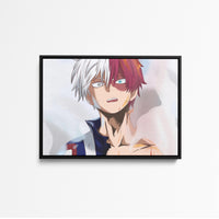 Tableau Boku No Hero Cheveux Bicolores Ardents