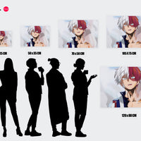 Tableau Boku No Hero Cheveux Bicolores Ardents