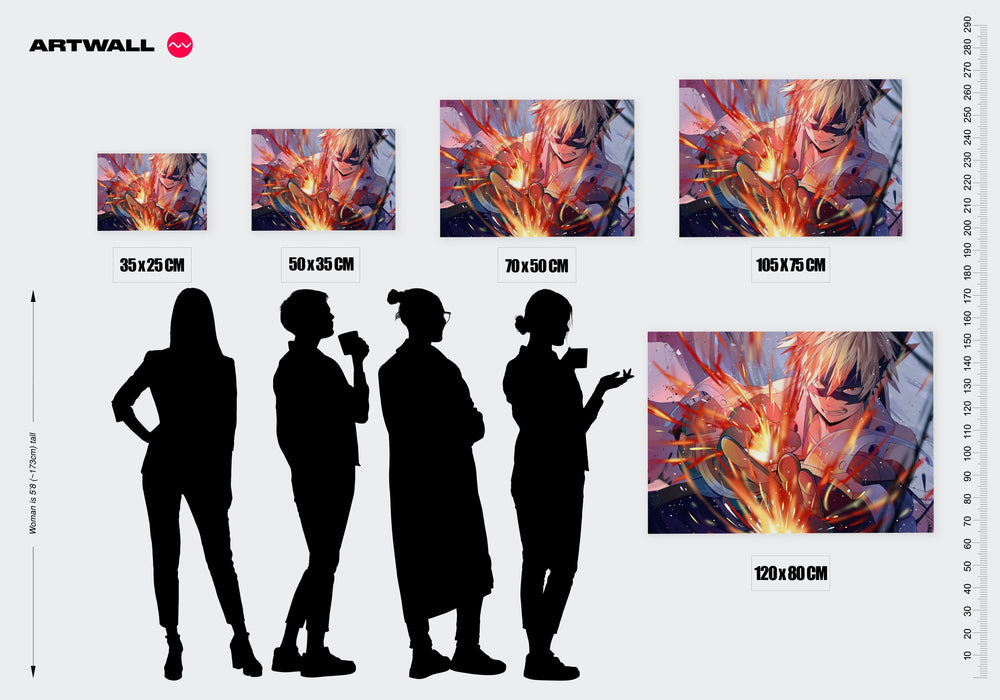 Tableau Boku No Hero Explosion Dynamique Puissante