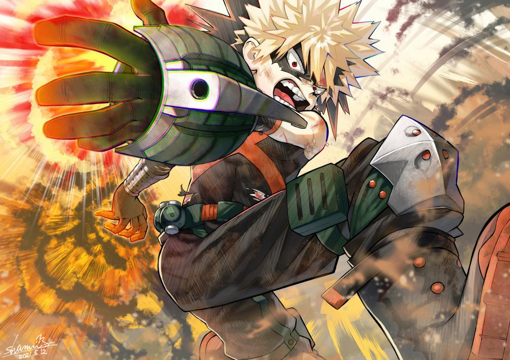 Tableau Boku No Hero Explosion Puissante Heroique