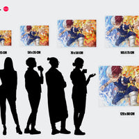 Tableau Boku No Hero Glace Et Feu